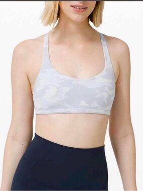lululemon athletica Light Gray Camo Sports Bra